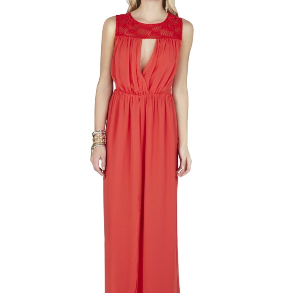 BCBGeneration red/coral Maxi Dress size 2